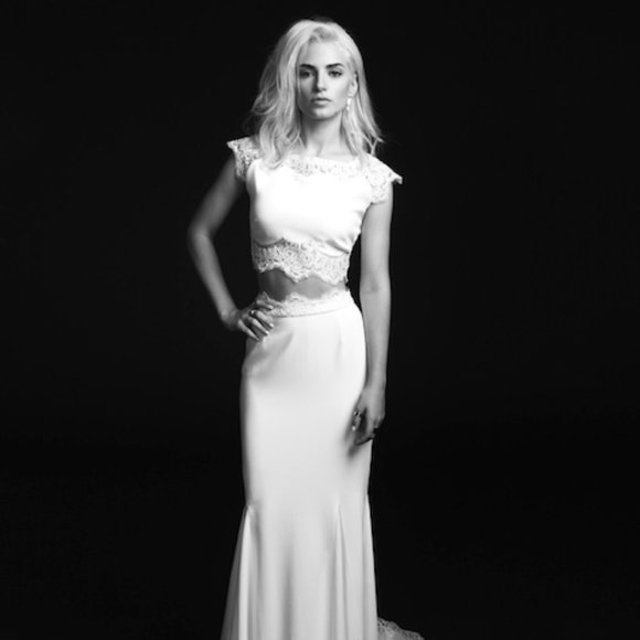 Rime Arodaky White Lace Wedding Dress